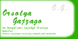 orsolya gajzago business card