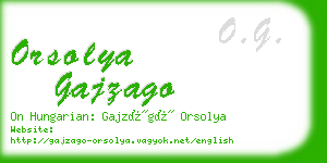 orsolya gajzago business card